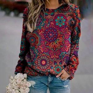 Boho rich jewel toned blouson NW/OT